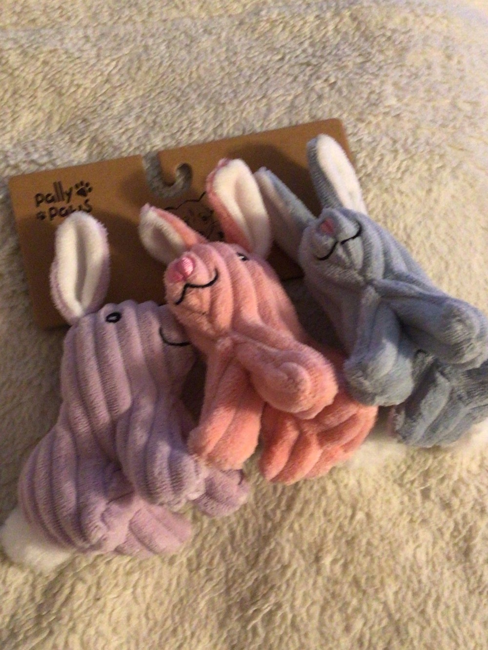 Plush Bunny Small Pet Toys - Pink, Purple, Blue